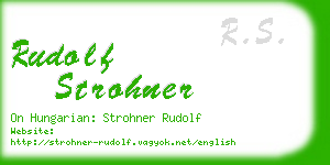 rudolf strohner business card